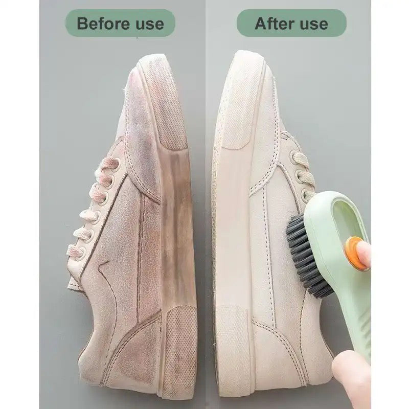 Soft bristle liquid cleaning brush 