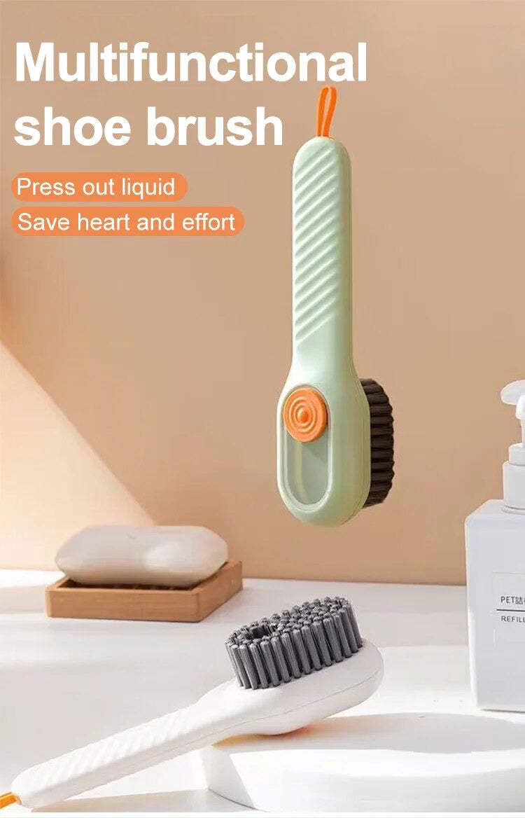 Soft bristle liquid cleaning brush 