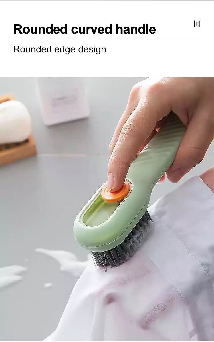 Soft bristle liquid cleaning brush 