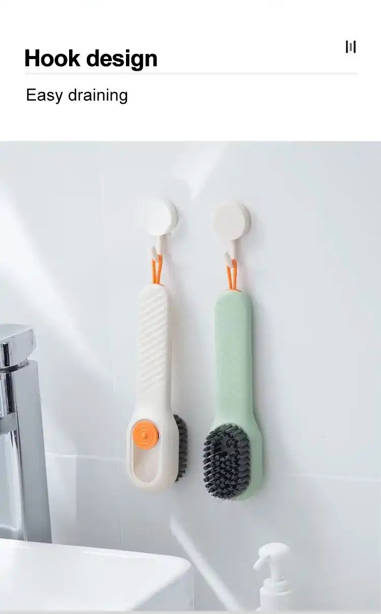 Soft bristle liquid cleaning brush 