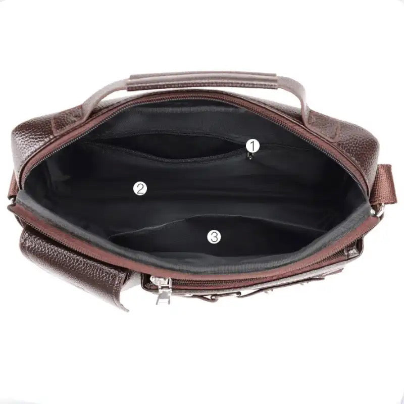 Faux leather shoulder bag