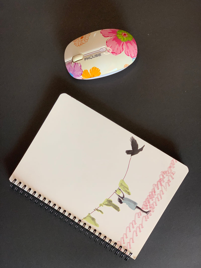 Cuaderno de 14,8 x 21 cm con 148 páginas y 74 hojas