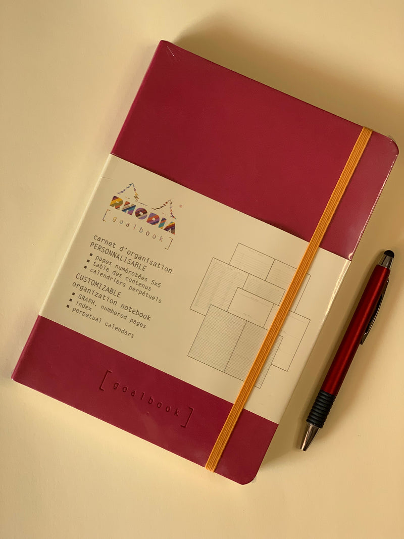 Rhodia Notebook 14.8 x 21 cm, 240 pages (120 sheets), with Index and 2 Perpetual Calendars