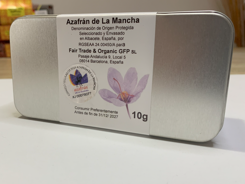 Azafrán de la Mancha Seleccionado y Envasado en España 10g