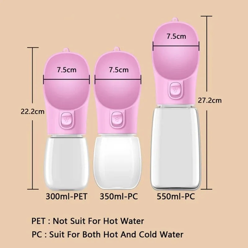 Botella de agua portátil pequeños y grandes