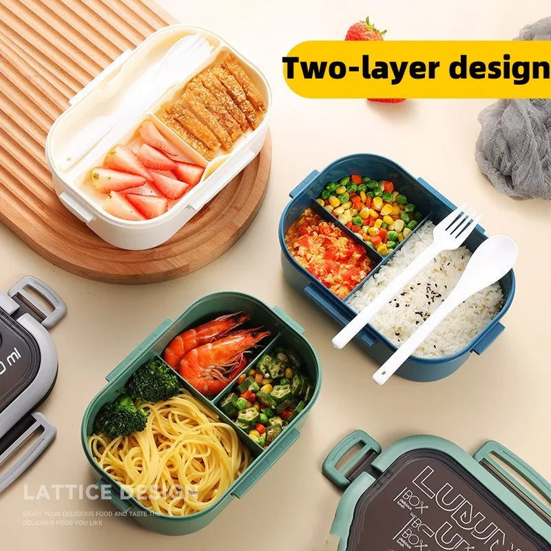 Portable Lunch Box with Compartments 