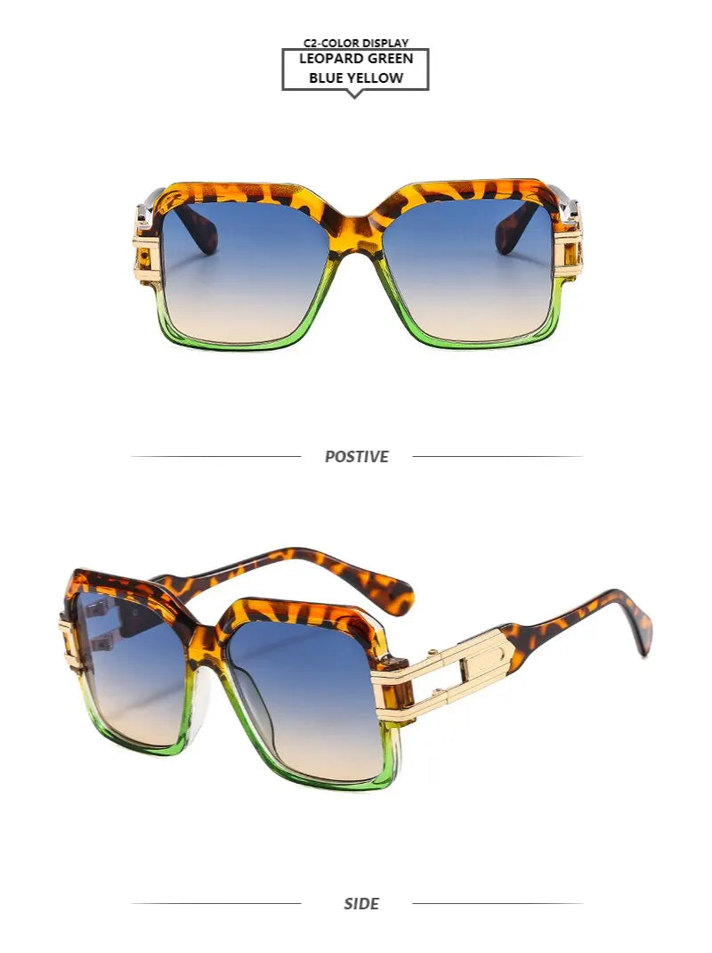 Retro Square Sunglasses - Y2K Punk Oversized 