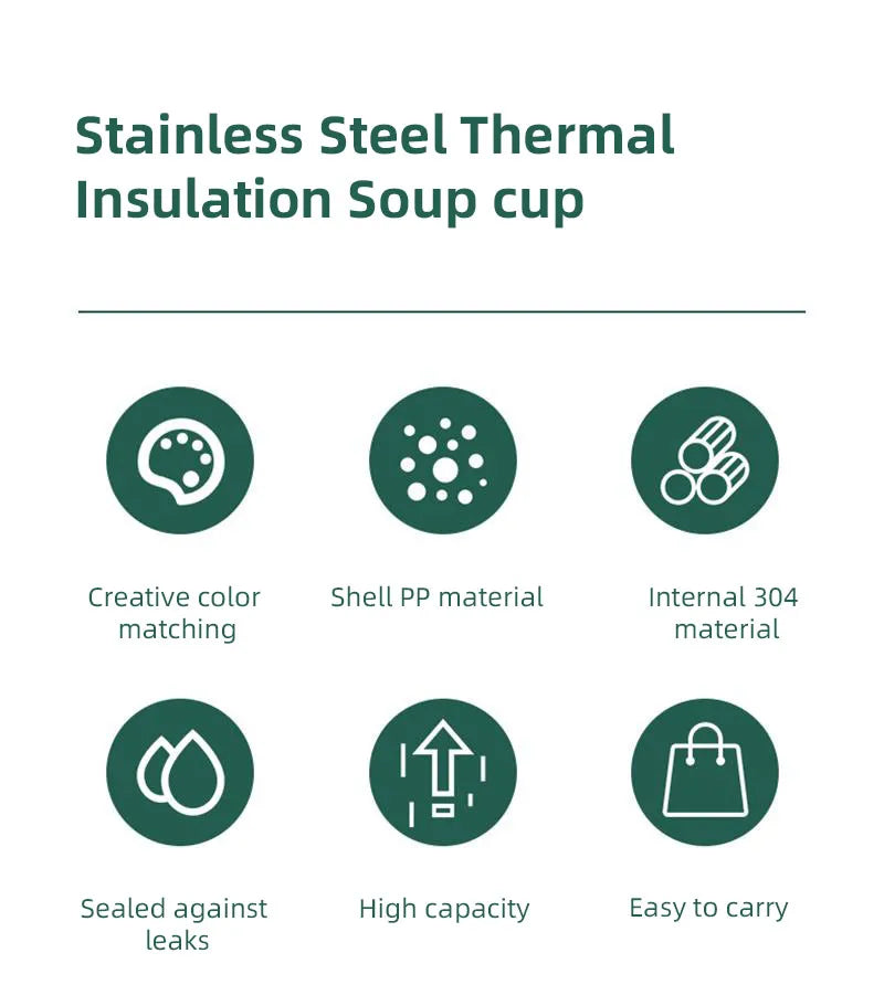 Multilayer Stainless Steel Soup Cup