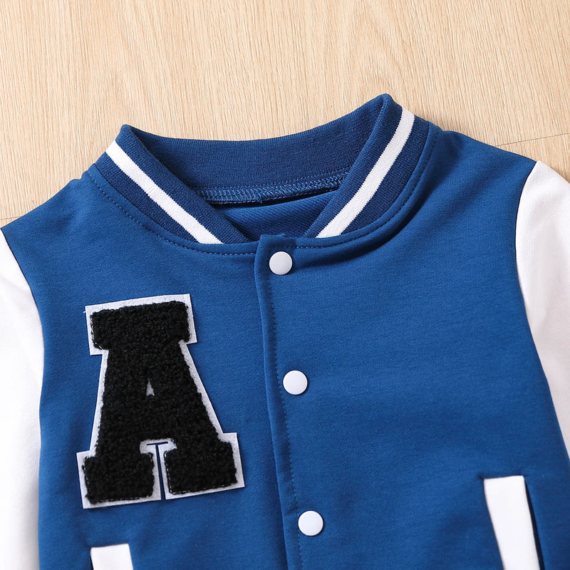 Jersey de Béisbol Americano Holgado con Letras Bordadas