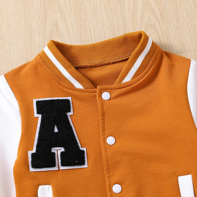 Loose Fit American Baseball Jersey with Embroidered Letters 