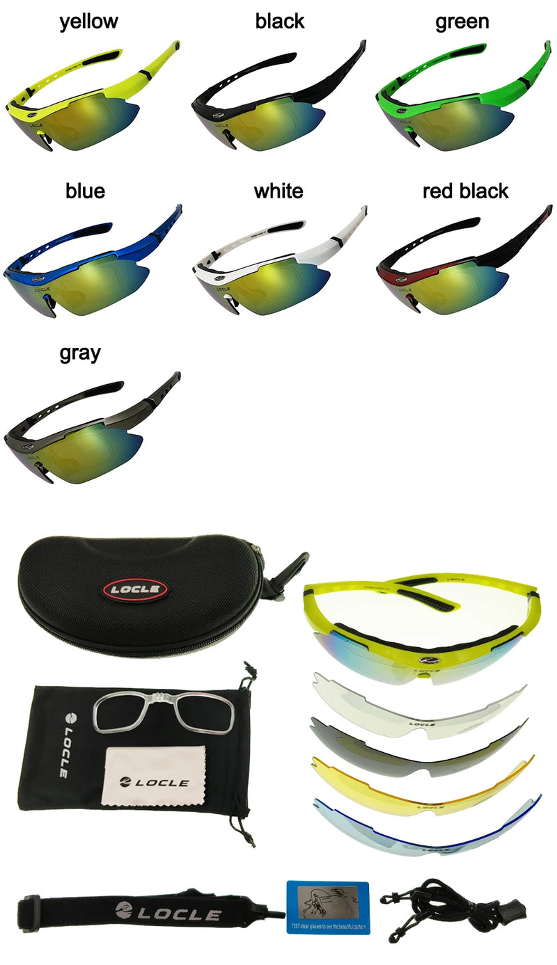 LOCLE Polarized UV400 Hiking Glasses 