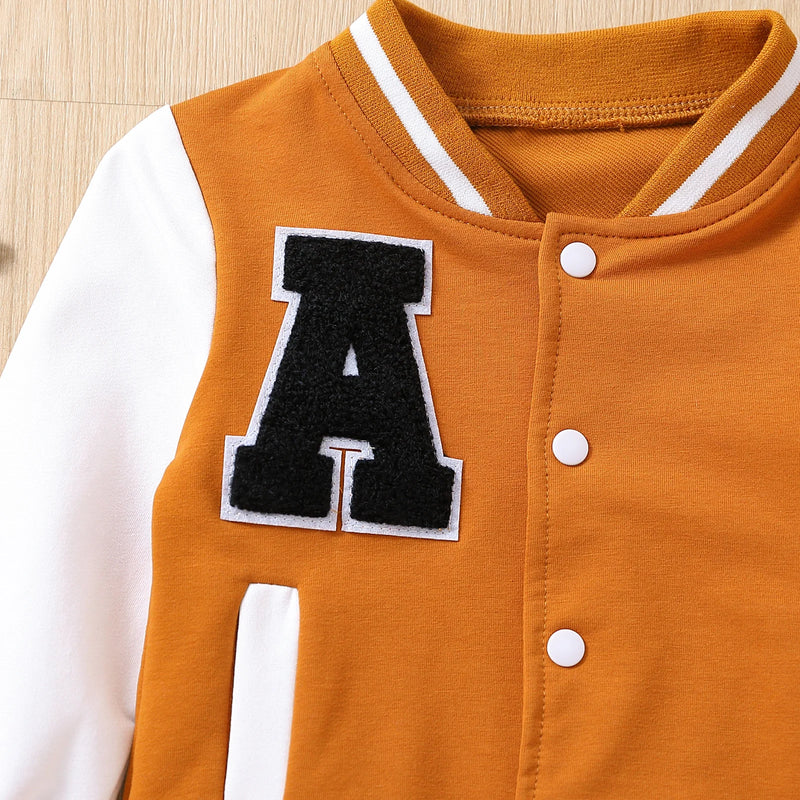 Loose Fit American Baseball Jersey with Embroidered Letters 