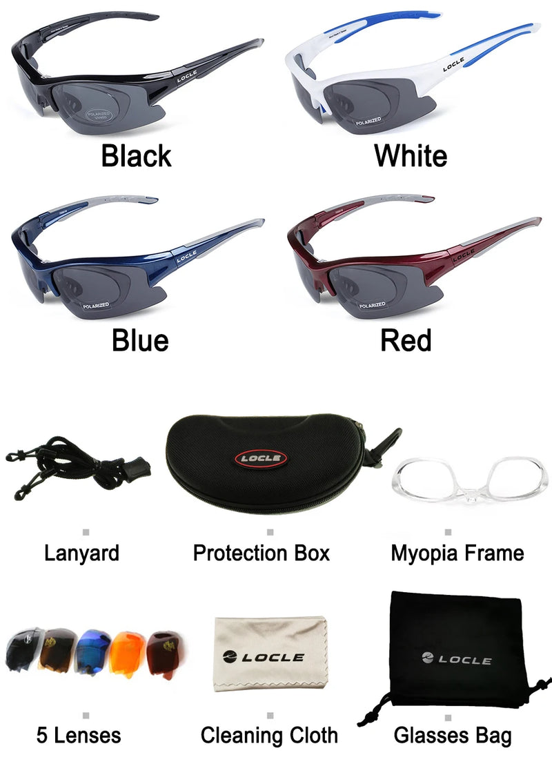 LOCLE Polarized UV400 Hiking Glasses 