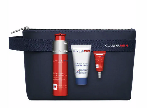 Clarins Men Energising Gift Set Gel 50ml + Eye Gel 3ml + Face Wash 30ml-0