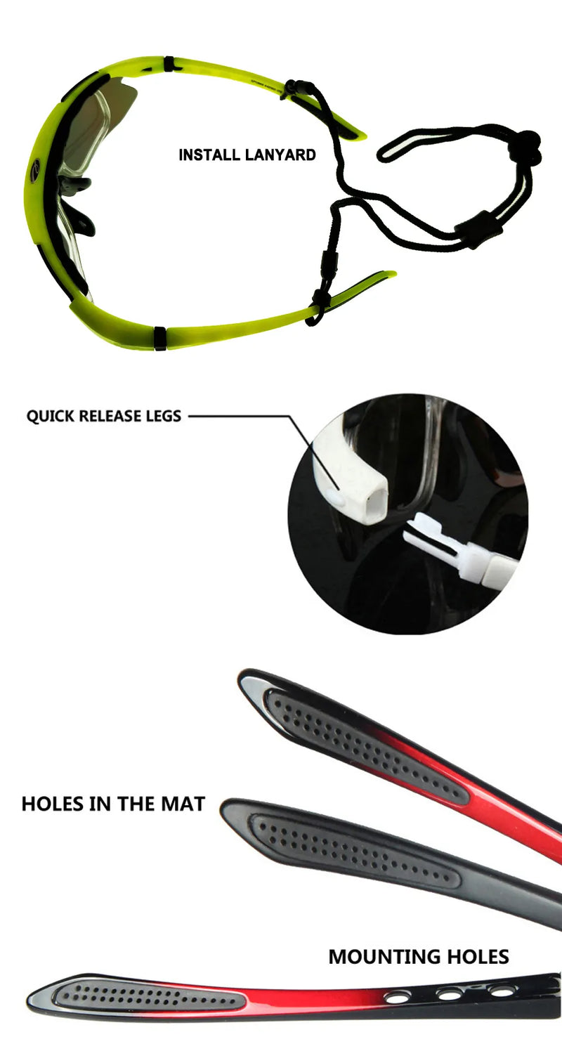 LOCLE Polarized UV400 Hiking Glasses 