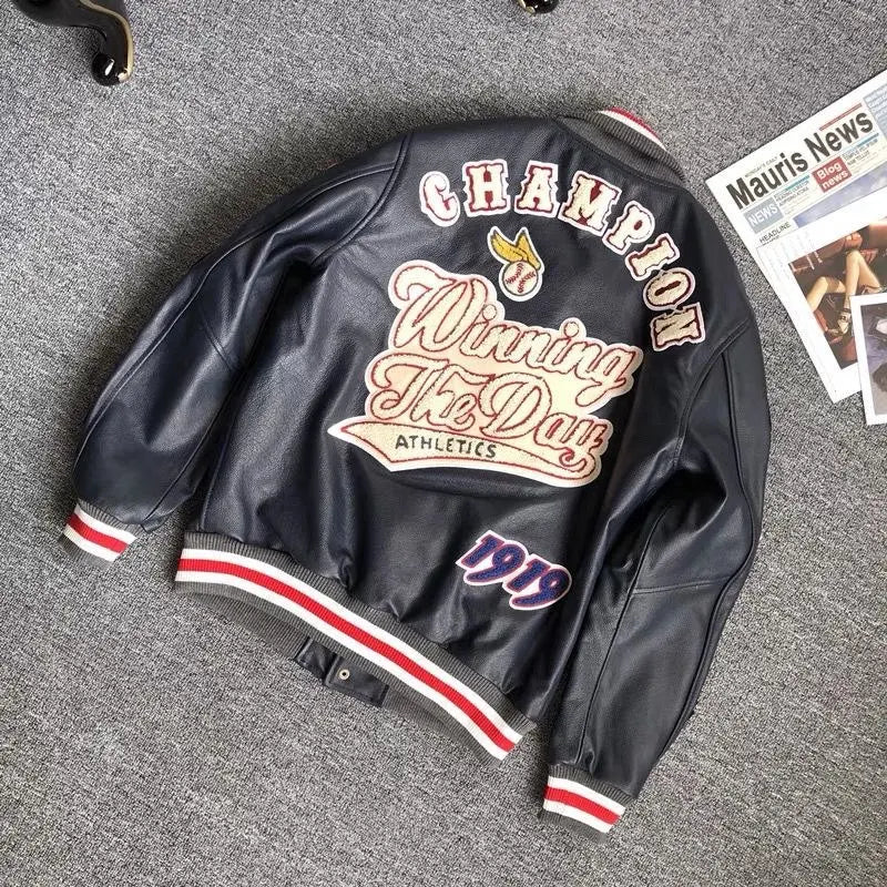 Retro Leather Jacket - Y2K