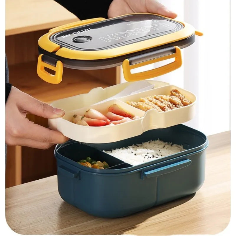 Portable Lunch Box with Compartments 