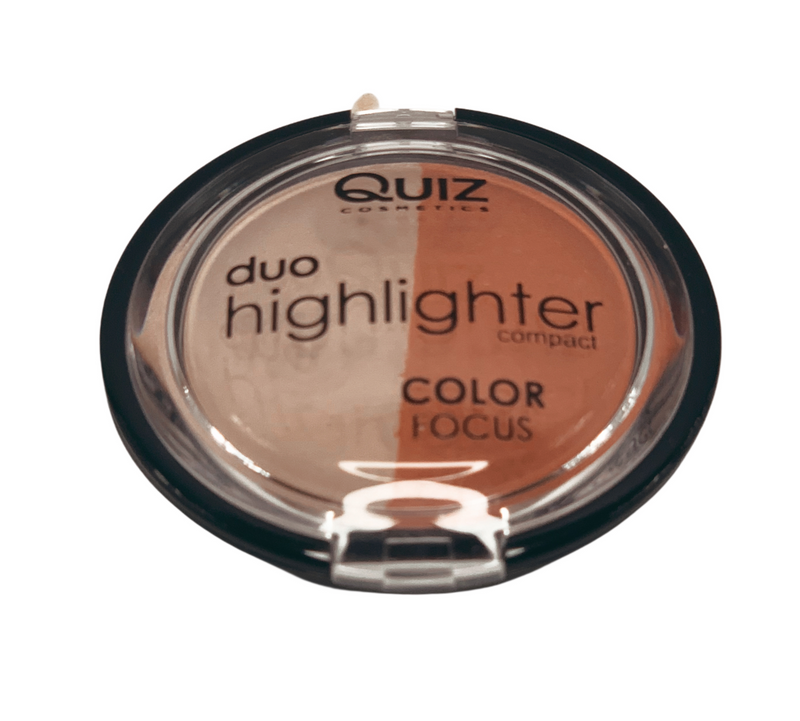 Color Focus 2 in 1 Highlighter and Bronzer Duo, 12g - QUIZ