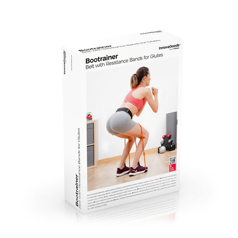 Ceinture avec bandes de résistance pour les fessiers et guide d'exercices Bootrainer InnovaGoods-1