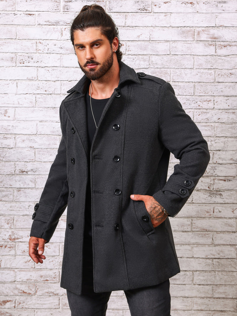 Autumn and Winter Wool Jacket - Solid Color and Fashionable