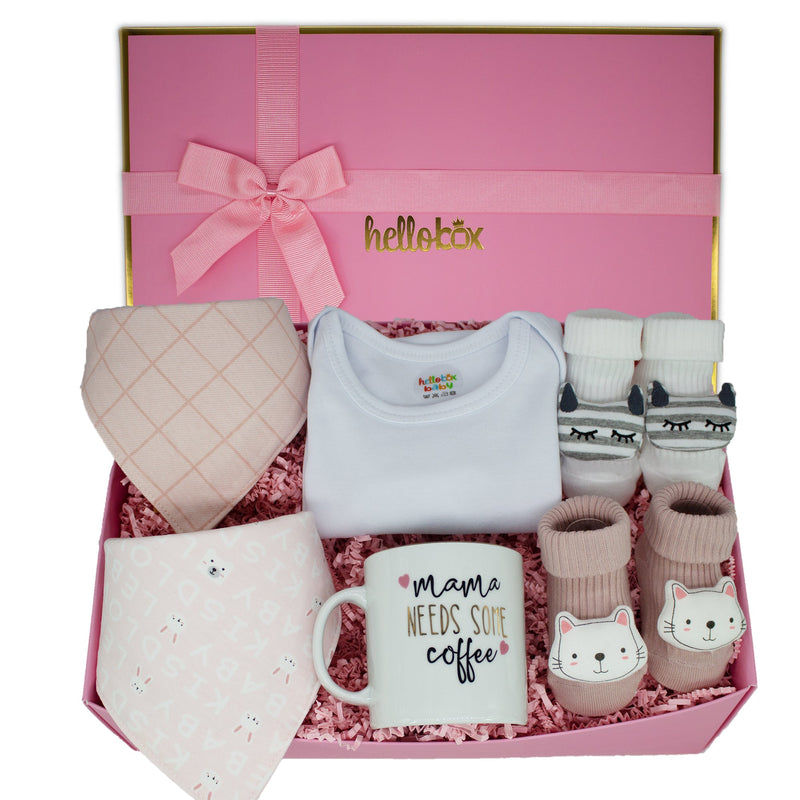 Hellobox Baby Geschenk Junge & Mädchen, Lätzchen, Socken, Geschenkset für Neugeborene Baby und Mama/Geschenk zur Geburt-7