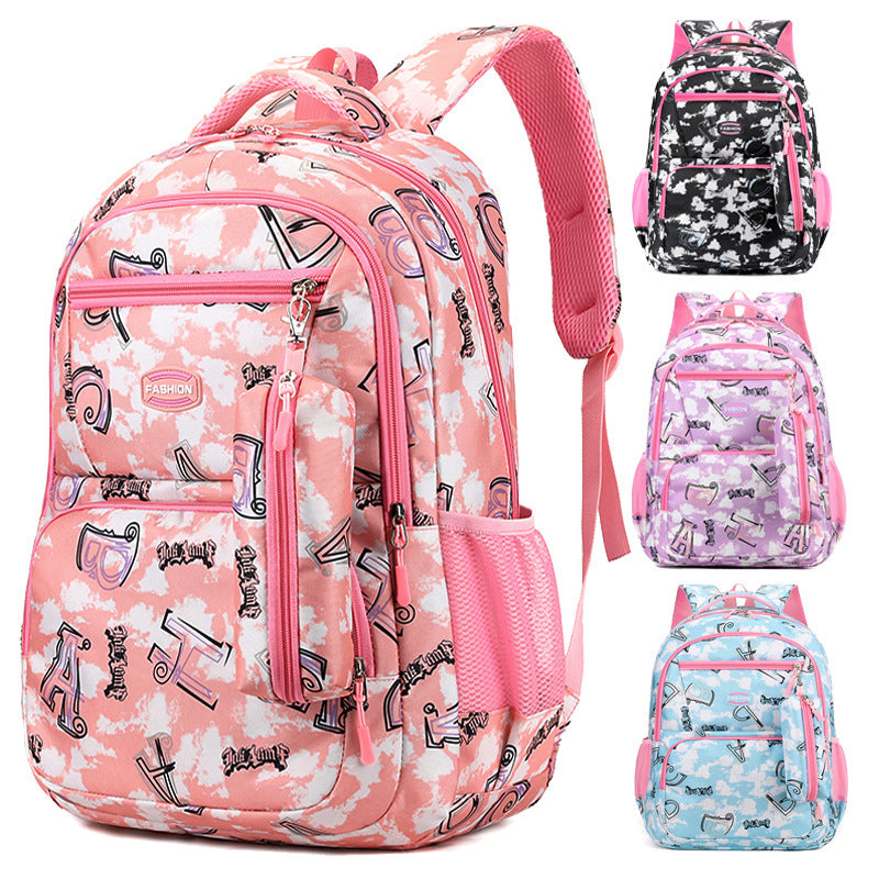 Mochila con Estuche de Lápices, Mochila de Moda para Estudiantes de Primaria