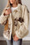 Beige Leopard Patchwork Snap Buttons Sherpa Jacket-0