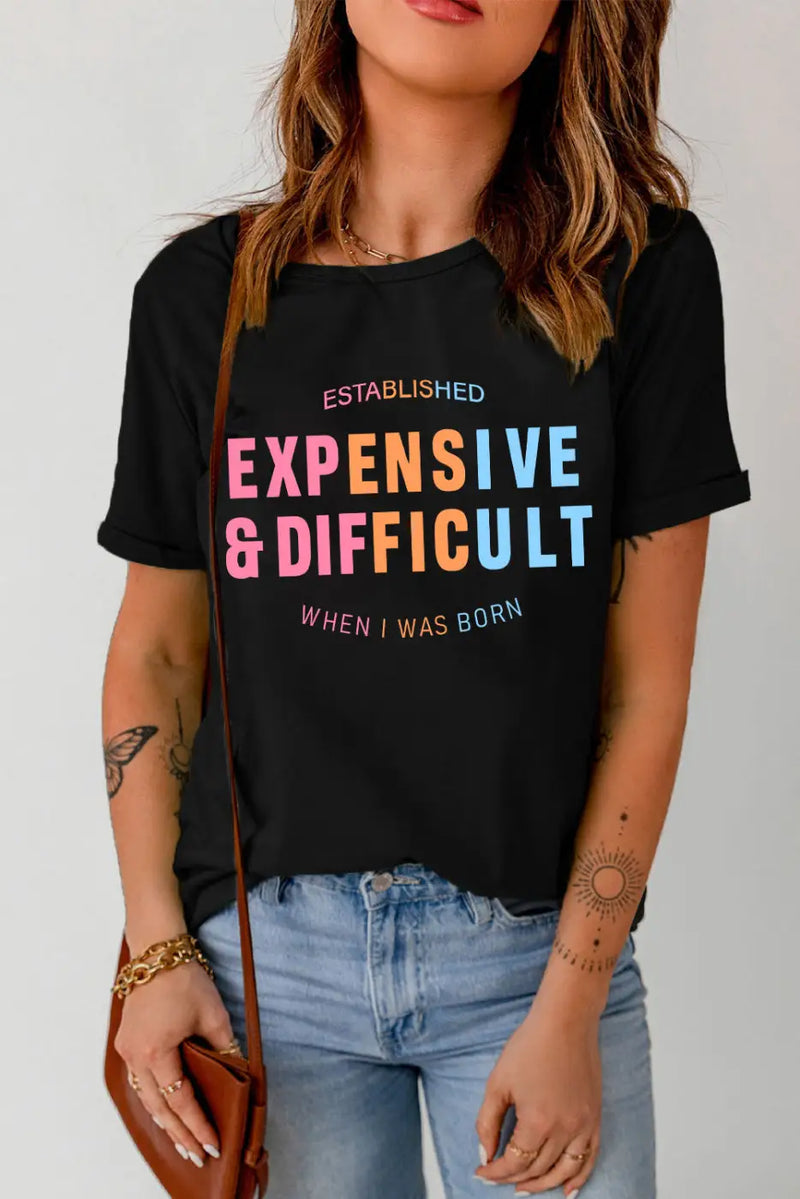 EXPENSIVE & DIFFICULT Graphic Tee-1