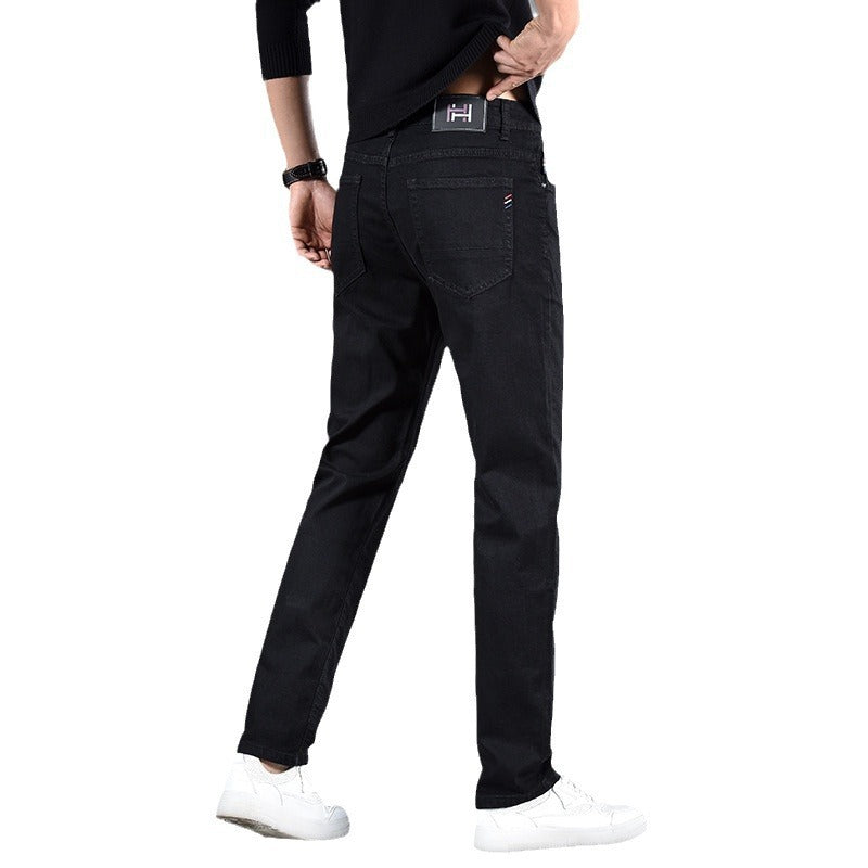 Casual Straight Leg Jeans - Slim Fit