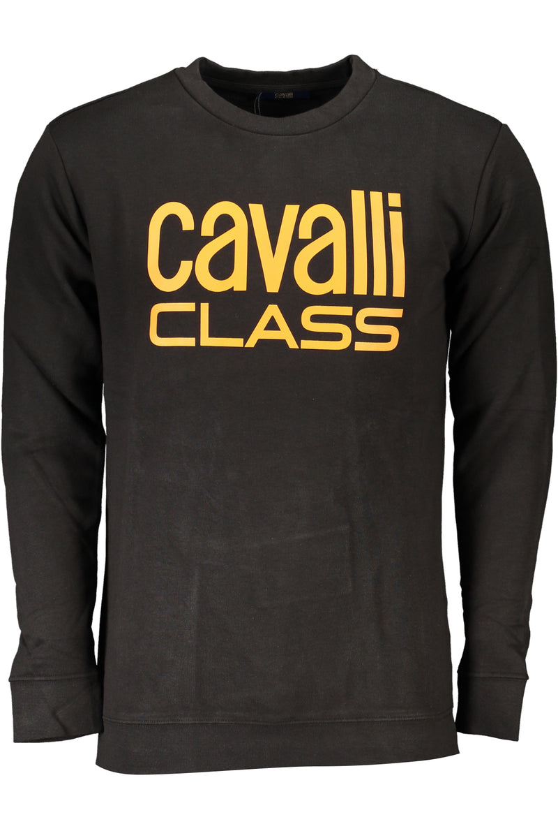 CAVALLI CLASS MEN'S BLACK ZIP-OUT SWEATSHIRT-0