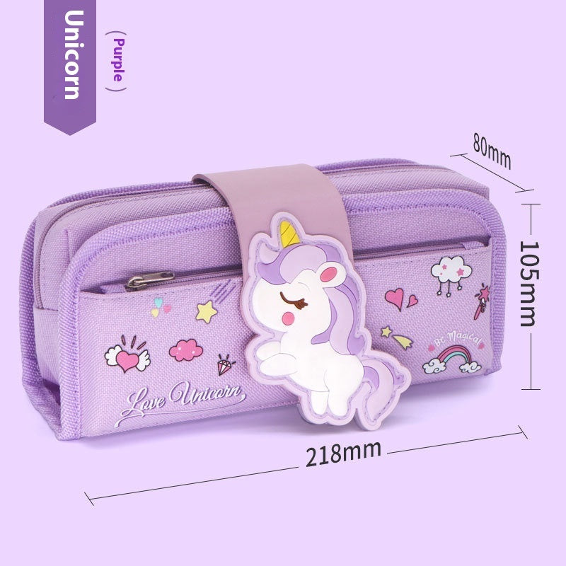 Detachable Pencil Case with Large Capacity and Cartoon Design