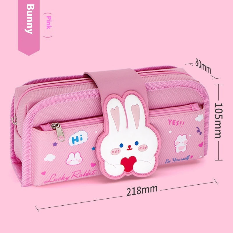 Detachable Pencil Case with Large Capacity and Cartoon Design