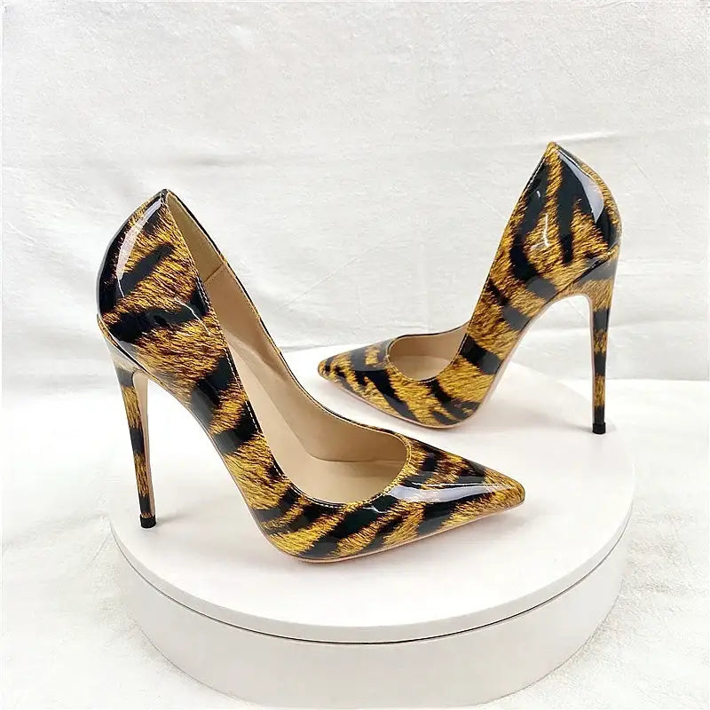 Leopard Pattern Women's High Heel Shoes-3