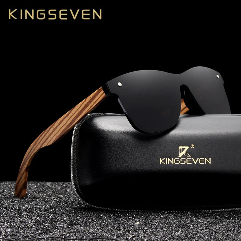 Natural Wood Sunglasses - KINGSEVEN 